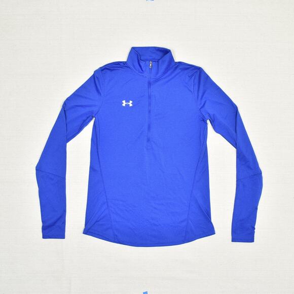 Under Armour Women Polyester Blue Size XS 1/4 Zip Pullover Sweatshirt Loose Heat - Picture 1 of 8